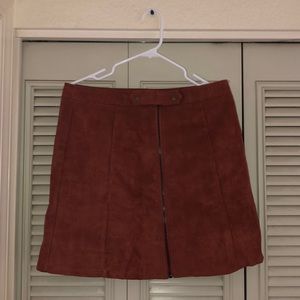 Rustic zip up skirt